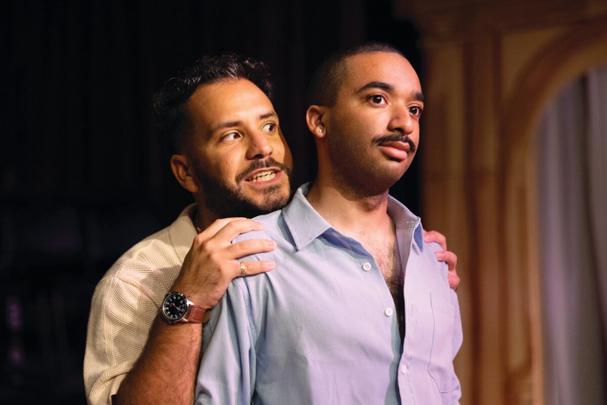 Victor Machado 
as Mercutio 
and Omar Laguerre-Lewis 
as Benvolio